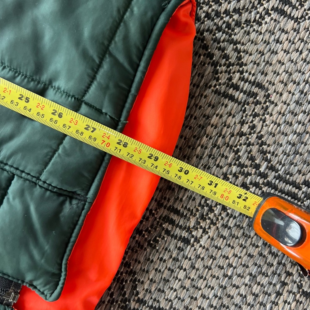 Vintage Nikaldi Jacket Mens M Green Orange Reversible Quilted Hunting Workwear - Picture 9 of 10